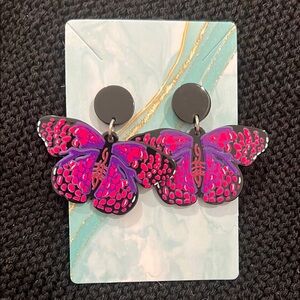 Vibrant Butterfly‎ Earrings